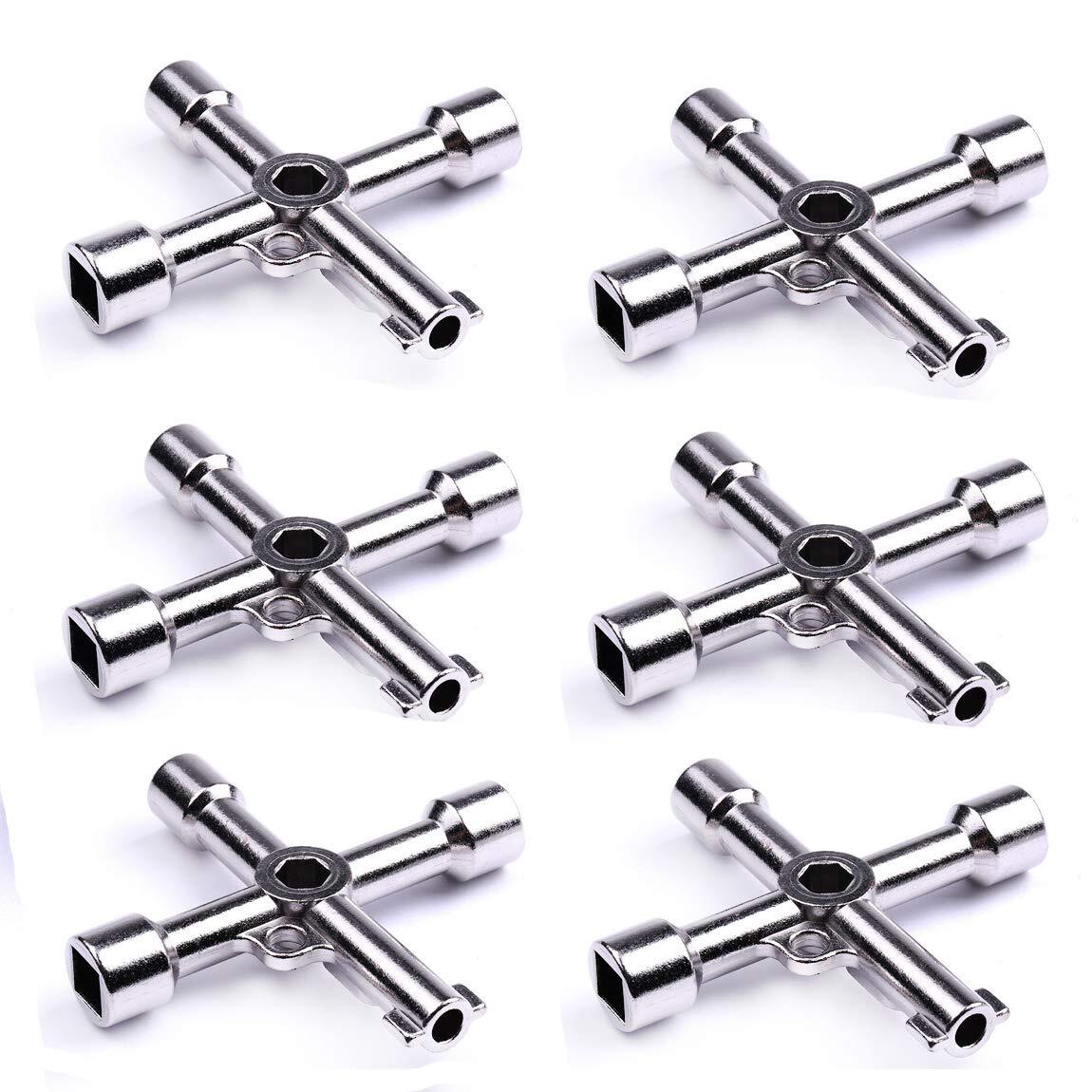 4 in 1 Alloy Triangle/square 4 Way Service Utility Cross Triangle/square Keys…