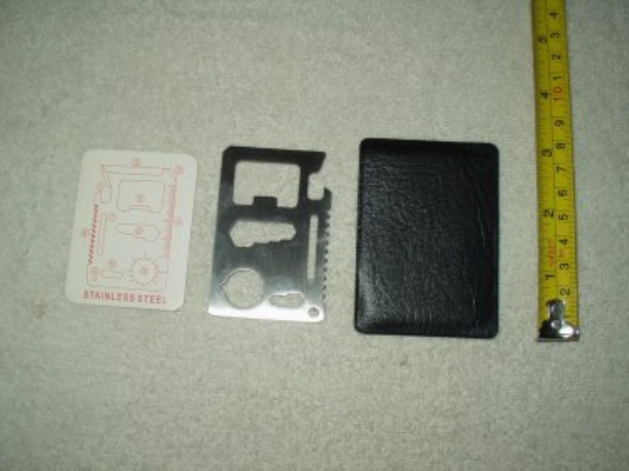 hikers survival tool with case pocket size stainless steel 10 different tools