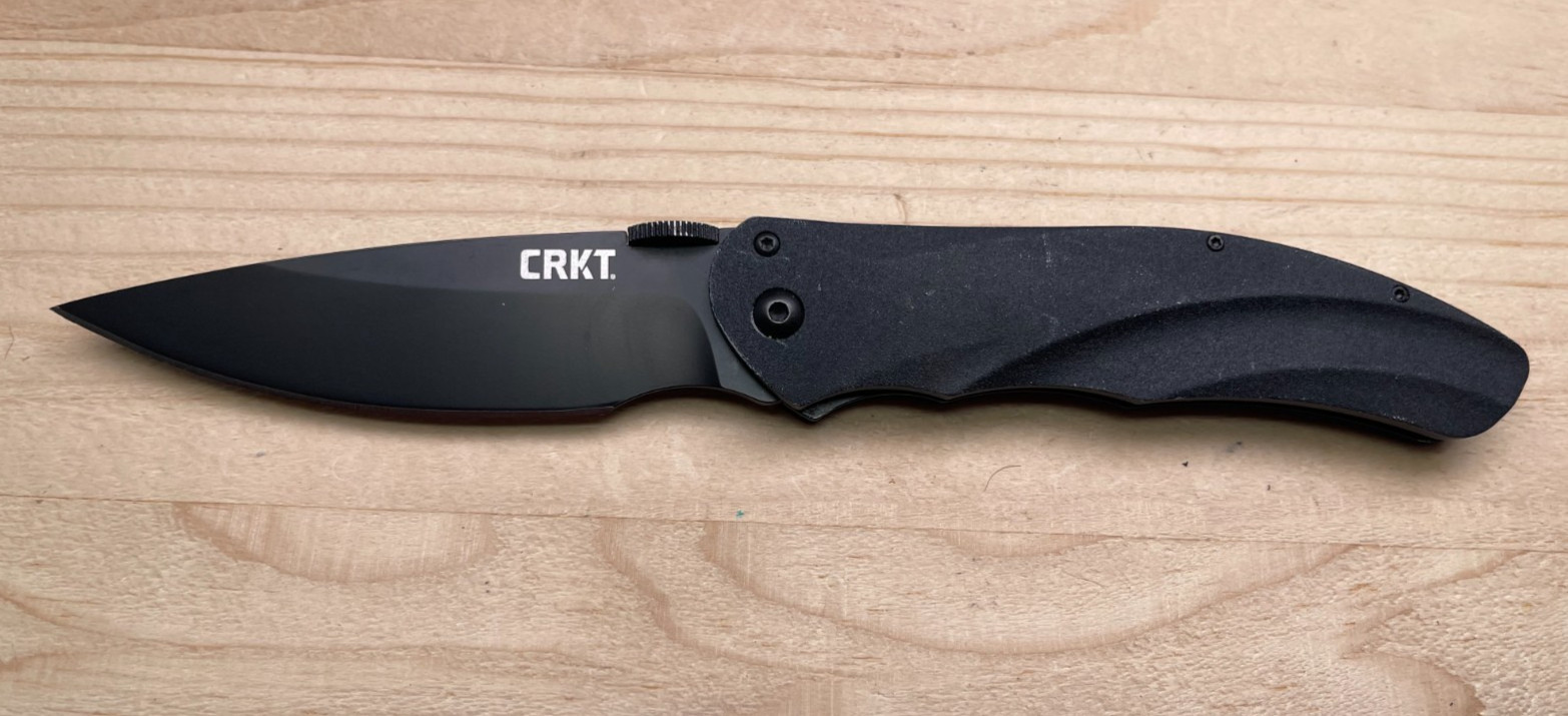 CRKT Argus 7030K Lerch Design Black A/O Folding Pocket Knife – Very Nice