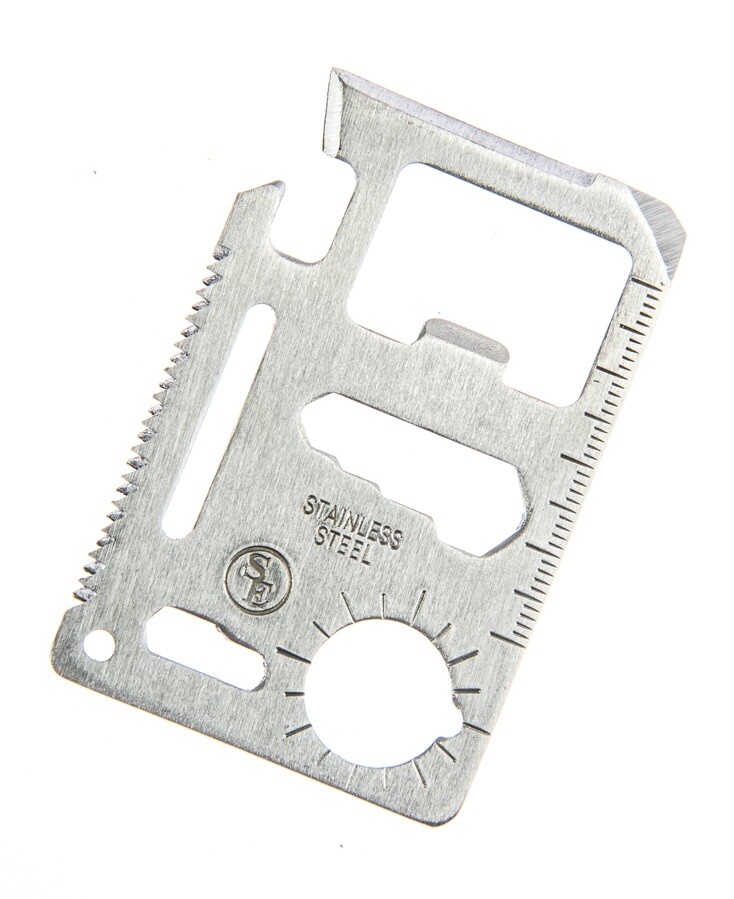 11-IN-1 Multi Function Survival Pocket Card Tool Outdoor Camping Emergency Gear