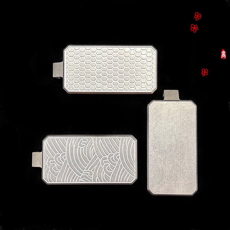 Titanium Alloy EDC Dog Tag Necklace Storage Box Mechanical Slider Fidget Toy