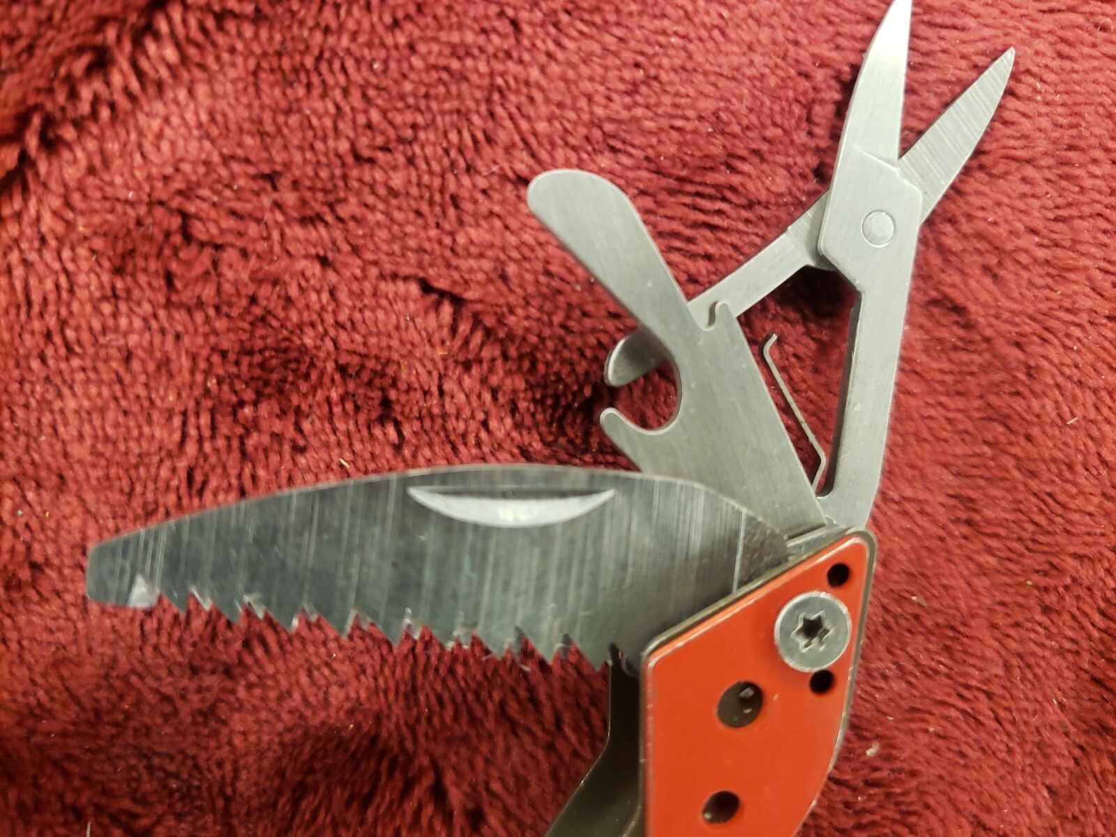 Lot of three Cabela’s Multi Tool Stainless Clear, Teal Green & Red