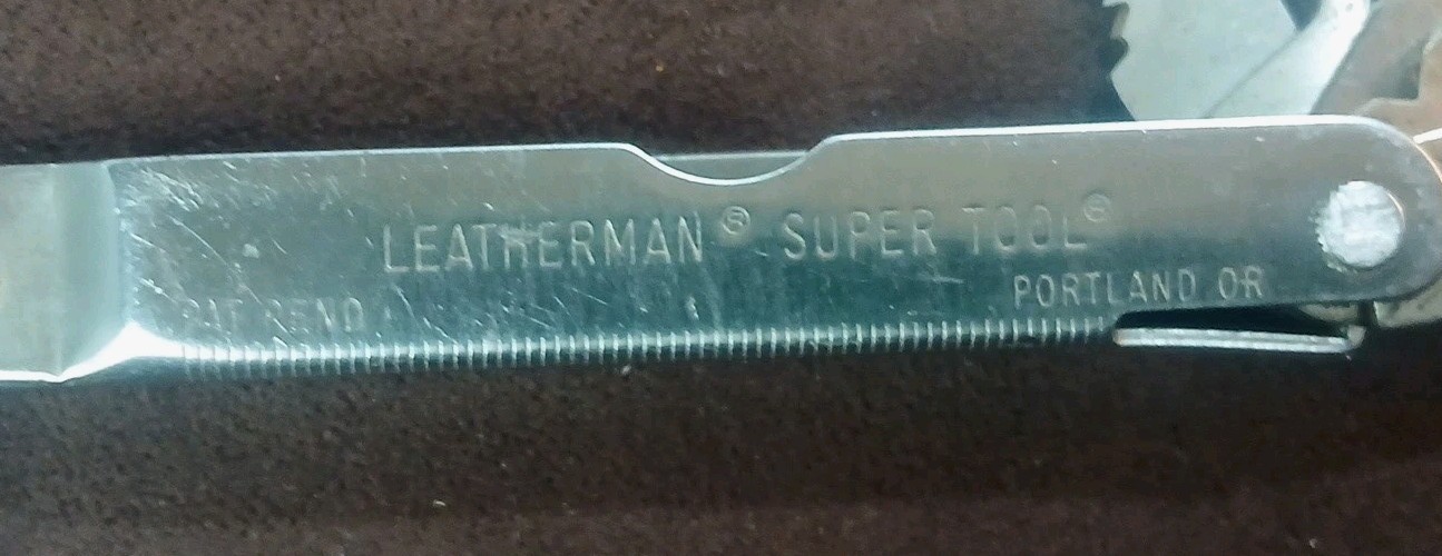 Vintage Pat. Pend. Letherman Super Tool With Blk Nylon Sheath, U.S.A.