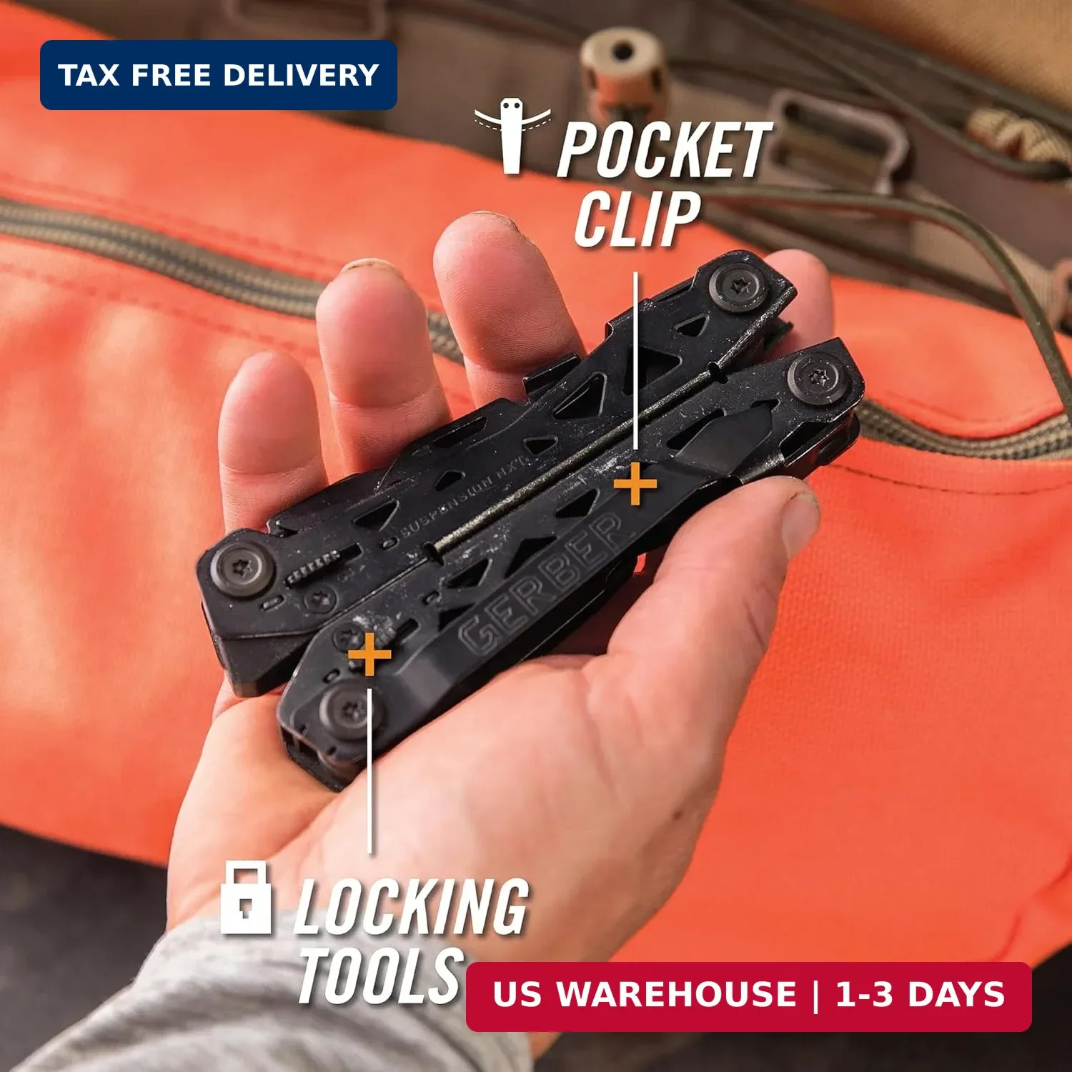 Gerber Gear Suspension-NXT EDC Multitool 15-in-1 Pocket Knife, Needle Nose Plier