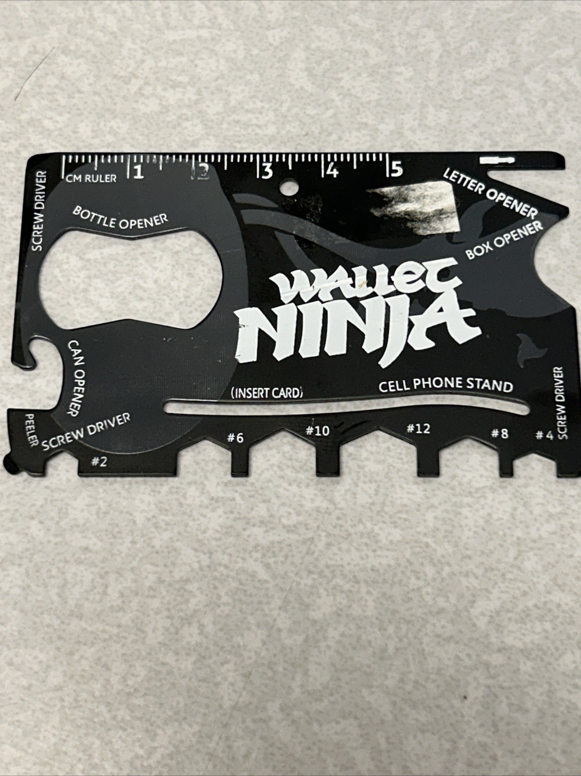 18-in-1 Wallet Ninja Black Multi-Tool Card Pocket Size (NEW OLD STOCK)