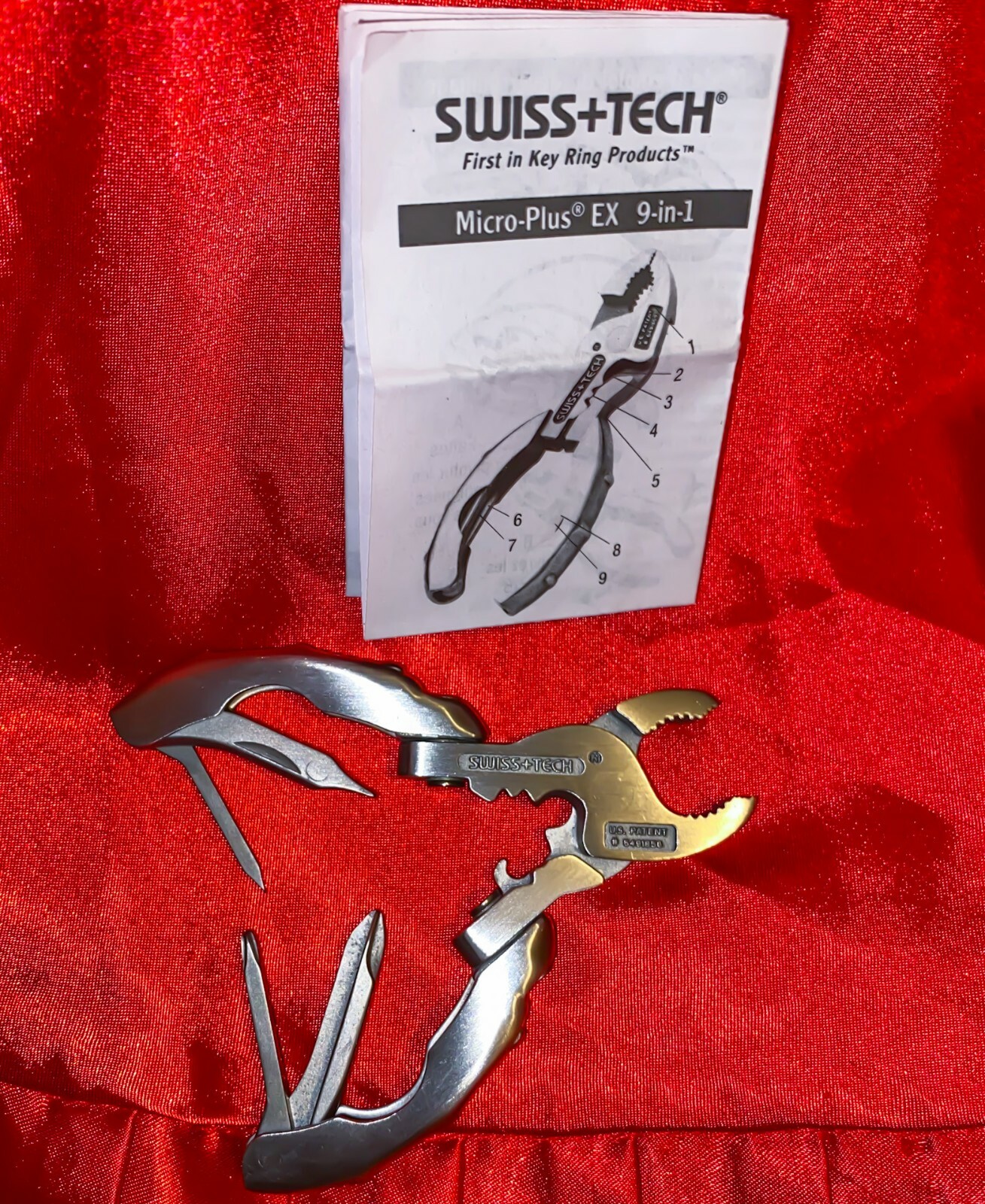 Swiss+Tech Stainless Micro Plus EX 9 In 1 Multi-Tool Plier Stripper Cutter NEW