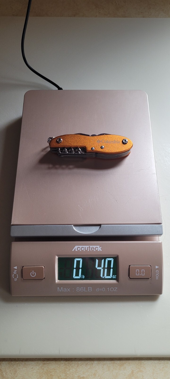 Orange Columbia Multi Tool Knife 3 5/8″ Long