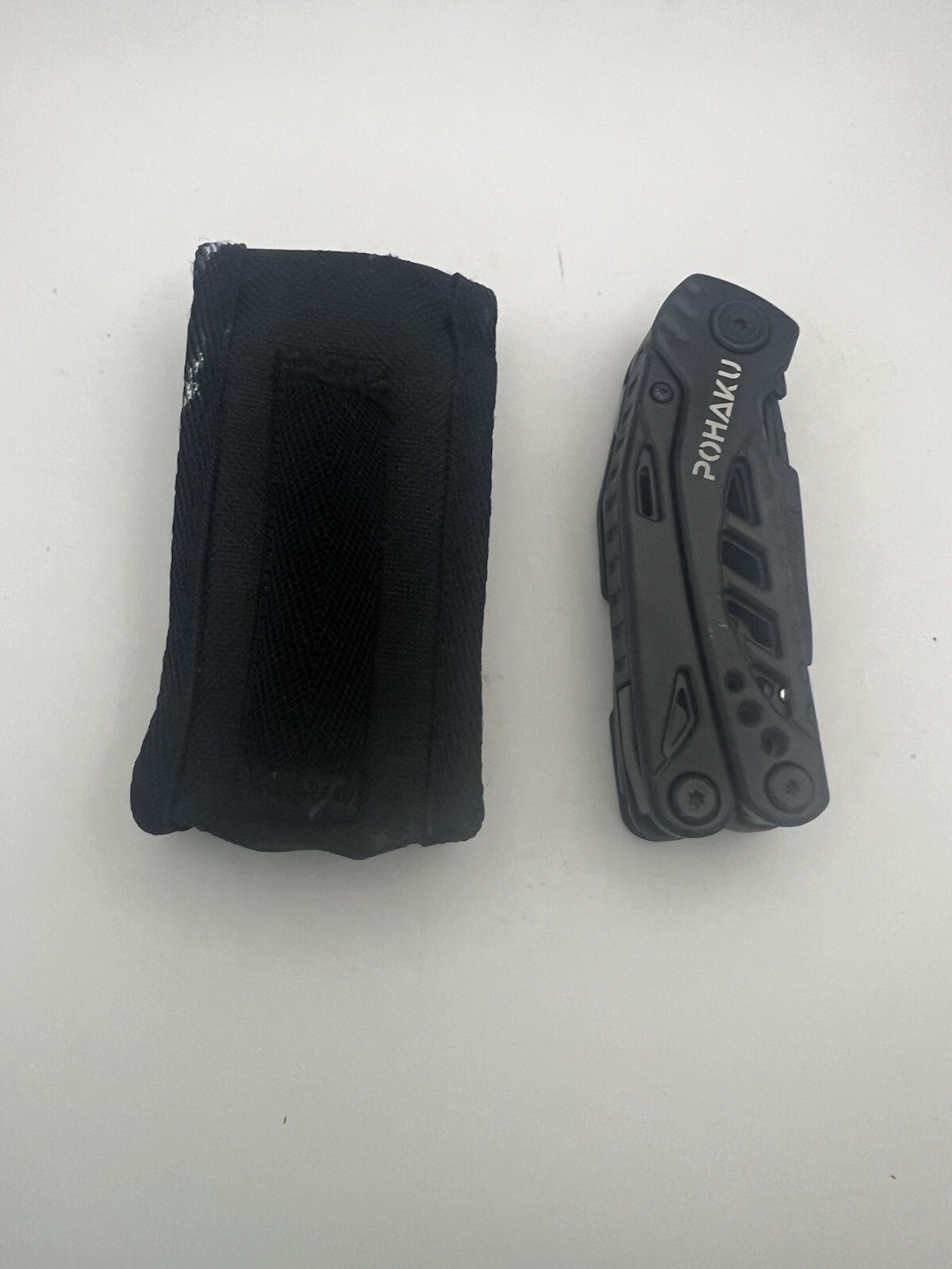 Pohaku Black Multi Tool Pliers Knife, Saw Blade, File, Bottle Opener With Case