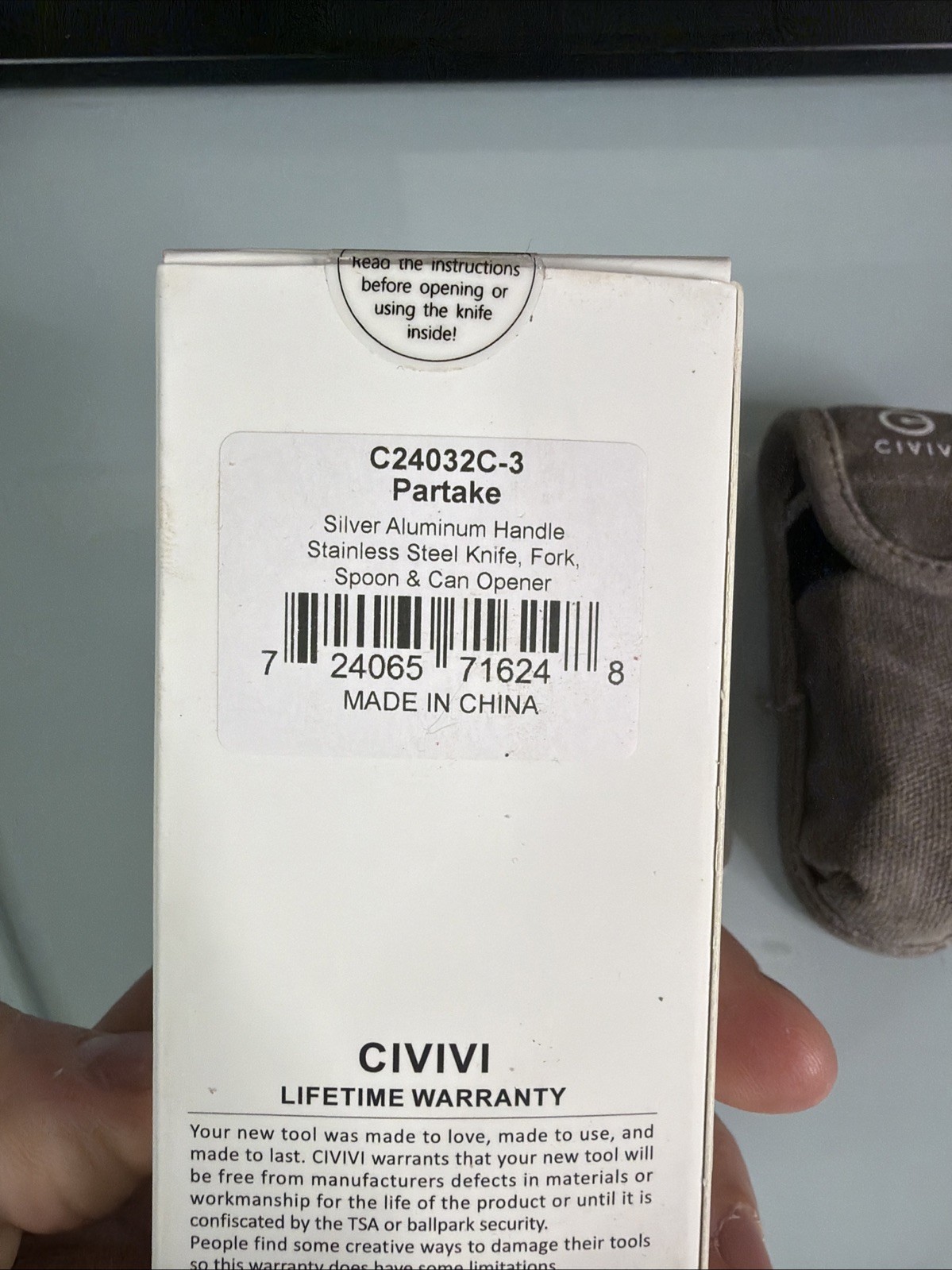 Civivi Partake Multi Tool Stainless Knife Fork Spoon Can Opener Aluminum Handles