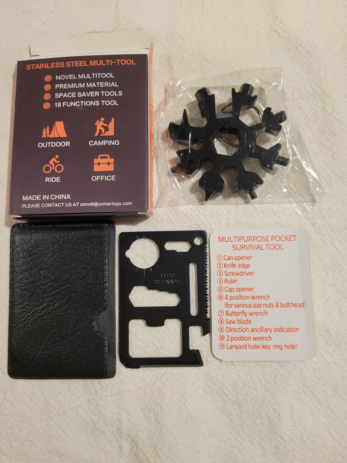 Dad Gifts for Men Adults Gifts for Men 18 in 1 Snowflake Multitool and Card Tool