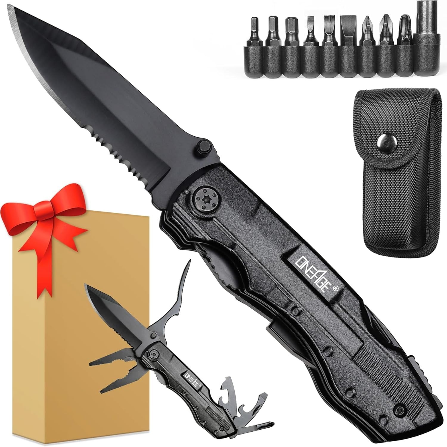 Gifts for Men Him Dad, Pocket Multitool Knife, Christmas Stocking Stuffers fo…