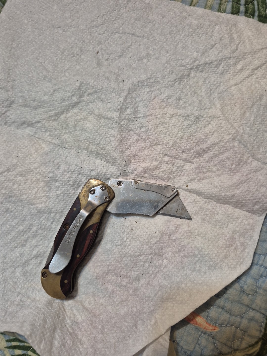 Husky Limited Ed. Rosewood & Brass Multi-Tool Set Utility Knife & Case Excellent