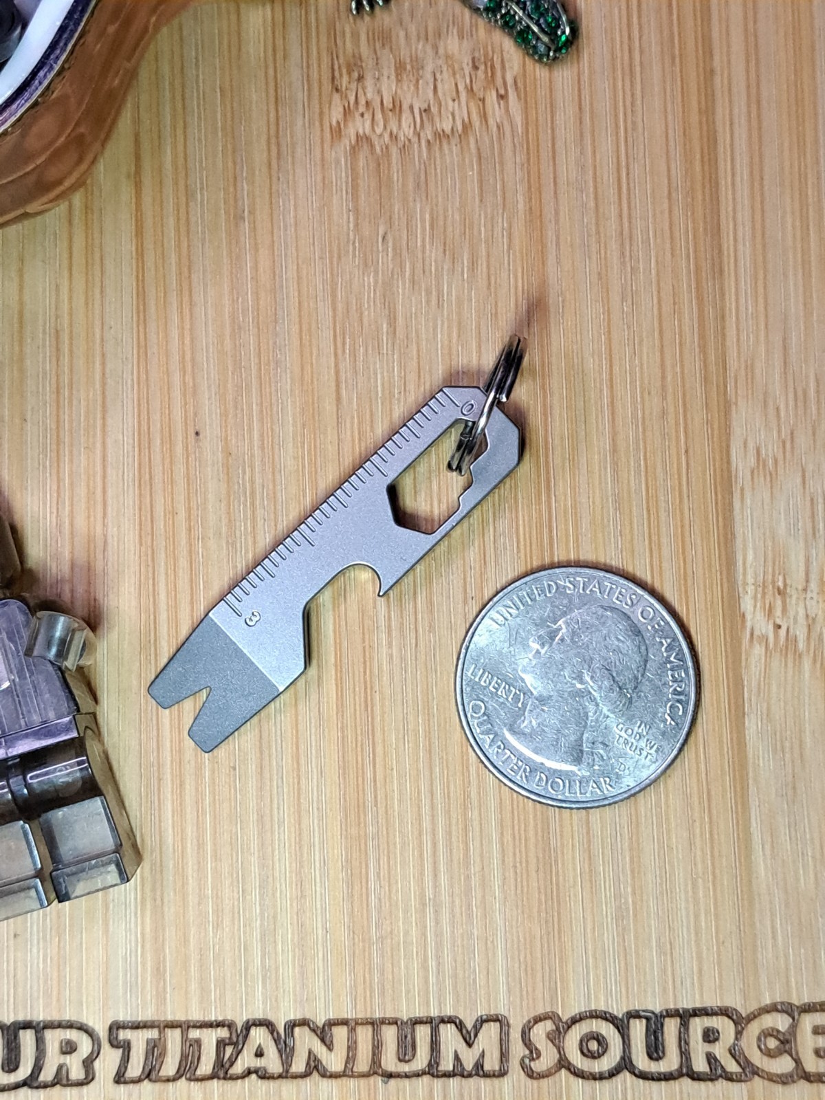 MINIMALIST EDC TITANIUM KEYCHAIN MULTI-TOOL BOTTLE OPENER