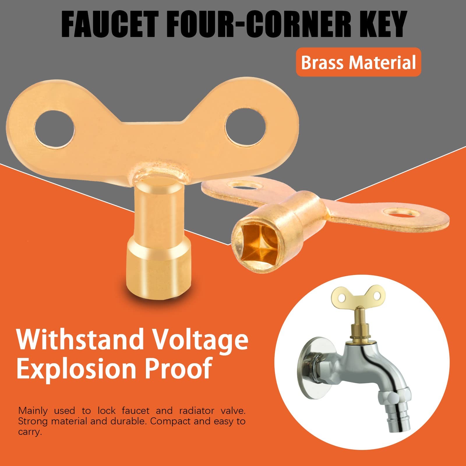 13Pcs Multi-functional Utility Kit – Includes 4-Way Spanner, Square Keys, Wat…