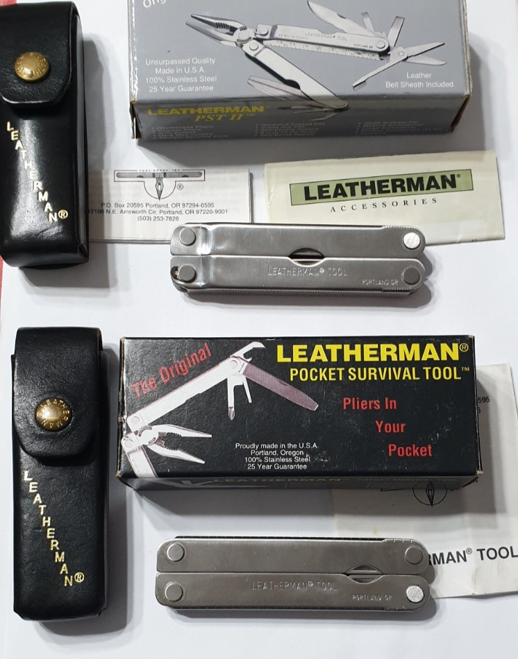 🔥 2X Leatherman PST and PST II Stainless Multi-Tool New in Box Rare Collectable