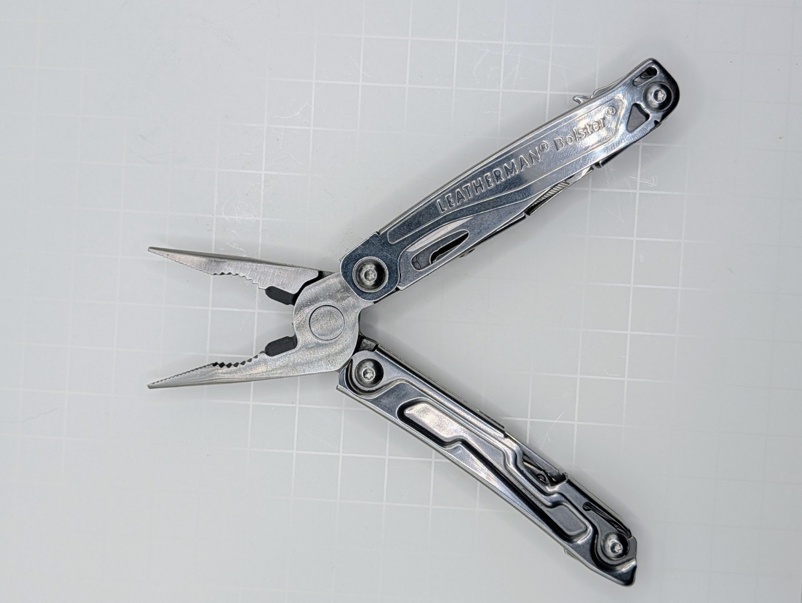 LEATHERMAN BOLSTER 13 TOOL STAINLESS STEEL MULTI-TOOL, EXCELLENT CONDITION!