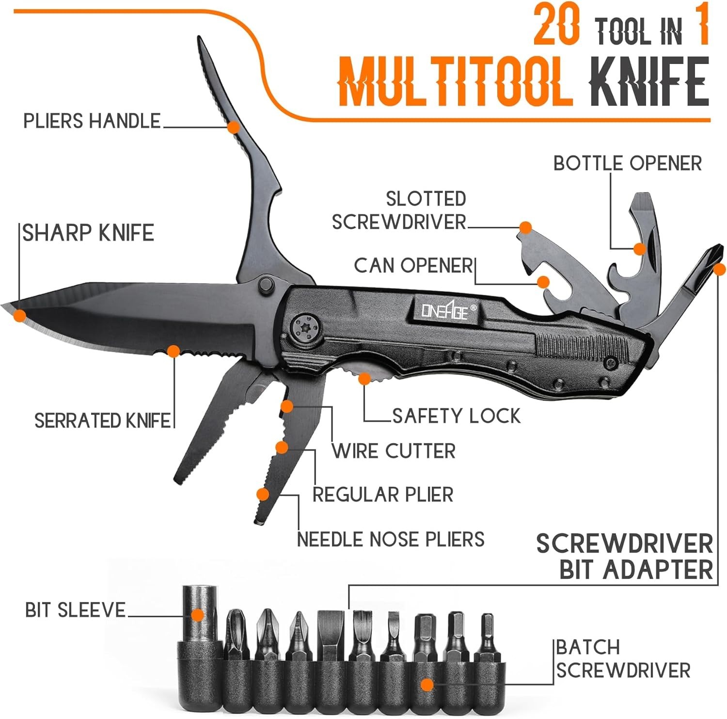 Gifts for Men Him Dad, Pocket Multitool Knife, Christmas Stocking Stuffers fo…