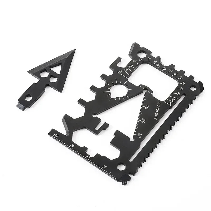 Outdoor Portable 18 in 1 Card Knife Wildlife Survival Equipment Lifesaving Card