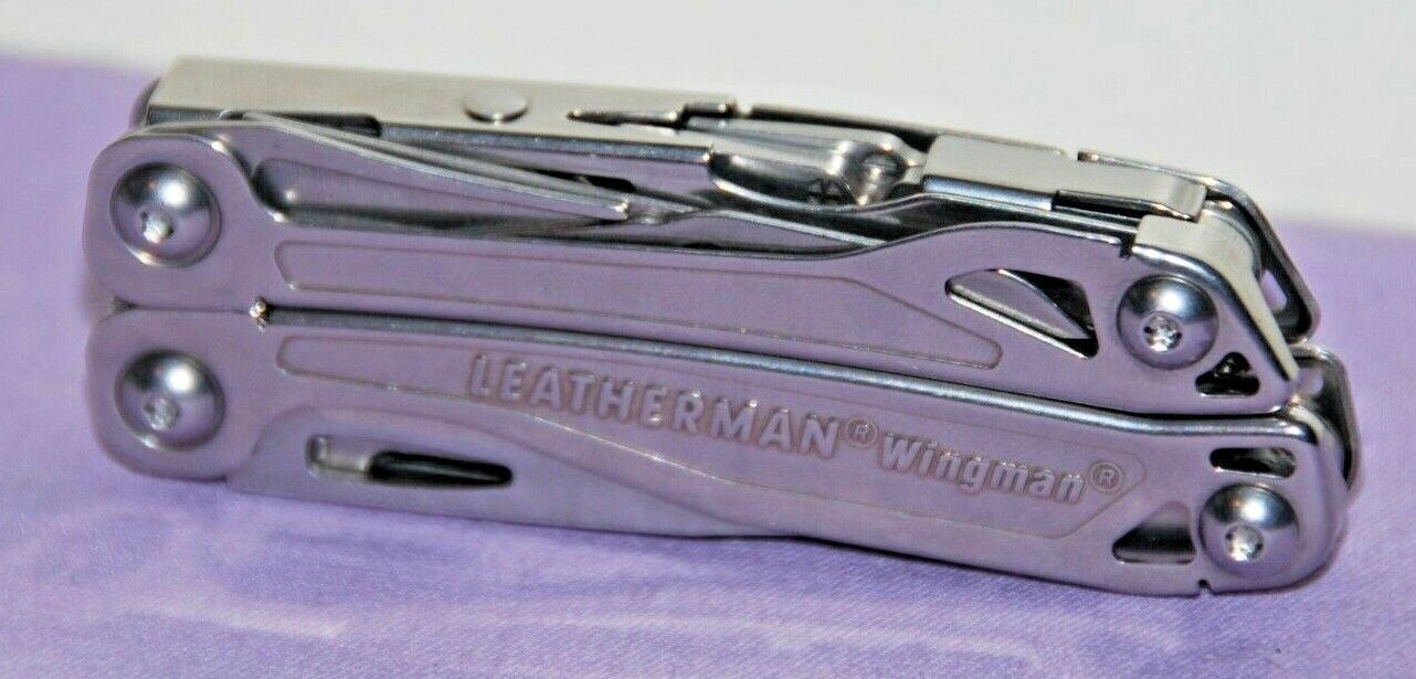 Leatherman Wingman Multi-Tool With Pocket Clip 420HC Stainless Steel–Great Cond