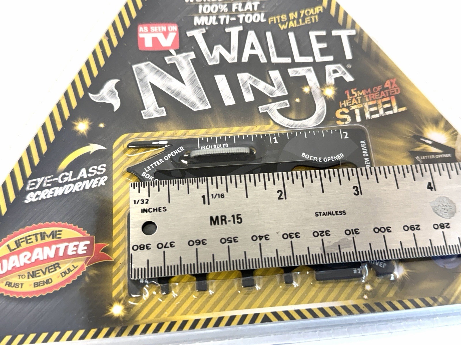 WALLET NINJA 18 Tools in 1 Flat Multi Wallet CC Size Tool AS SEEN ON TV NEW
