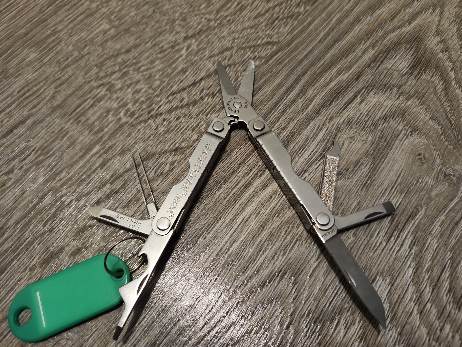 Leatherman Micra Multitool – Stainless Steel, Used, Good Condition