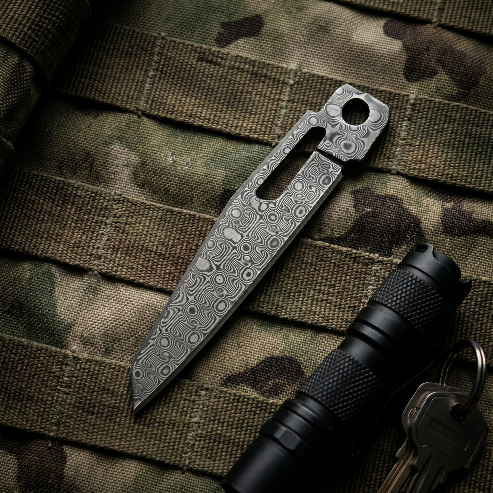 Custom VG10 Damascus Blade for LEATHERMAN SIGNAL – CNC, 60HRC
