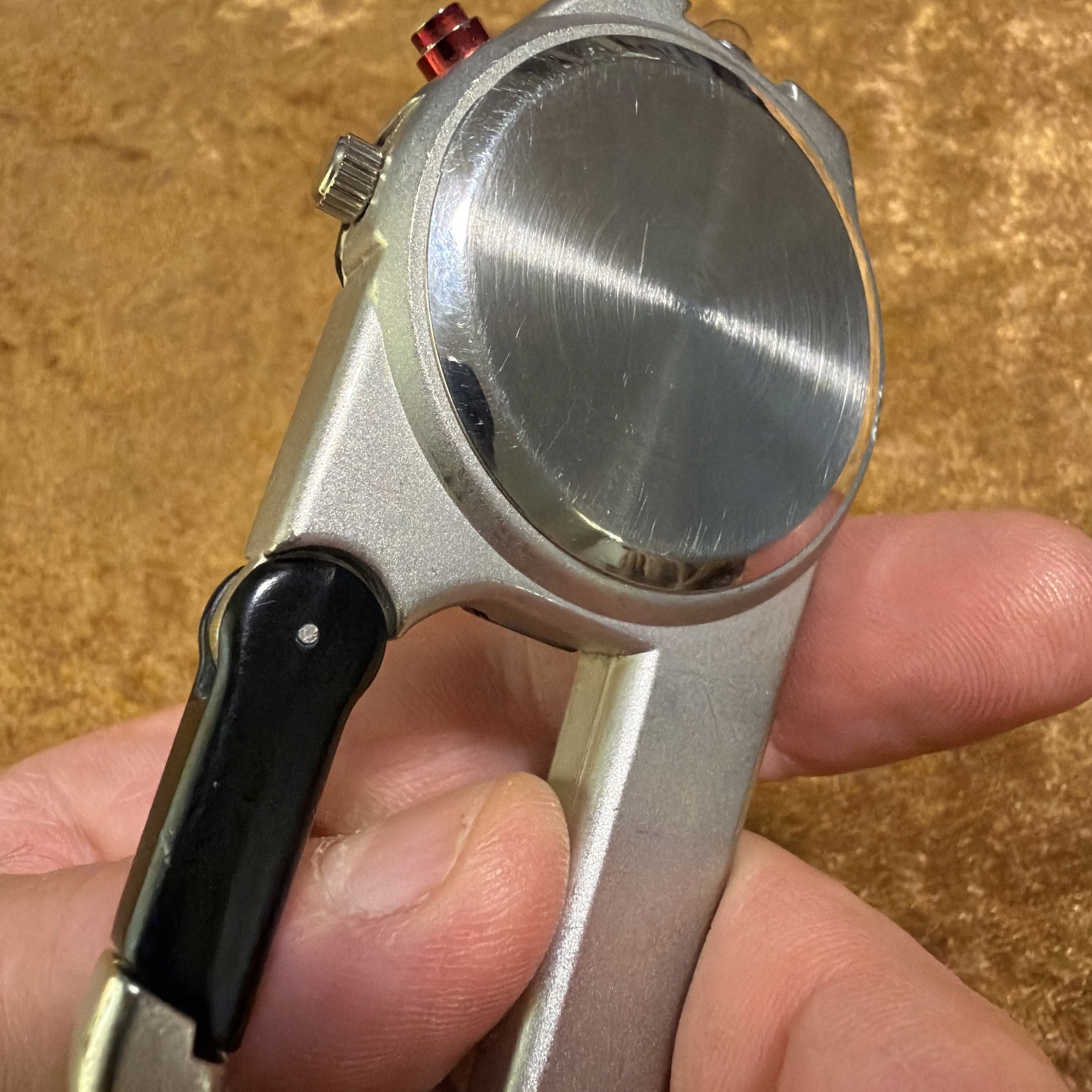 Dakota Multitool Carabiner Clip Watch Silver Tone Outdoor Hiking EDC Microlight