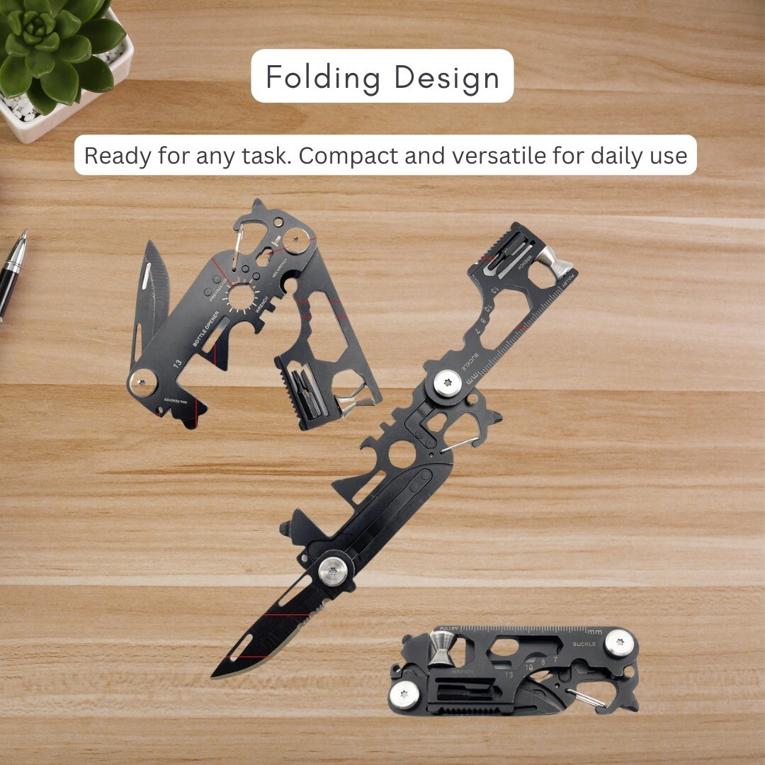 Compact Multi Tool Pocket Knives for Camping & Pocket Tools Combo Pack