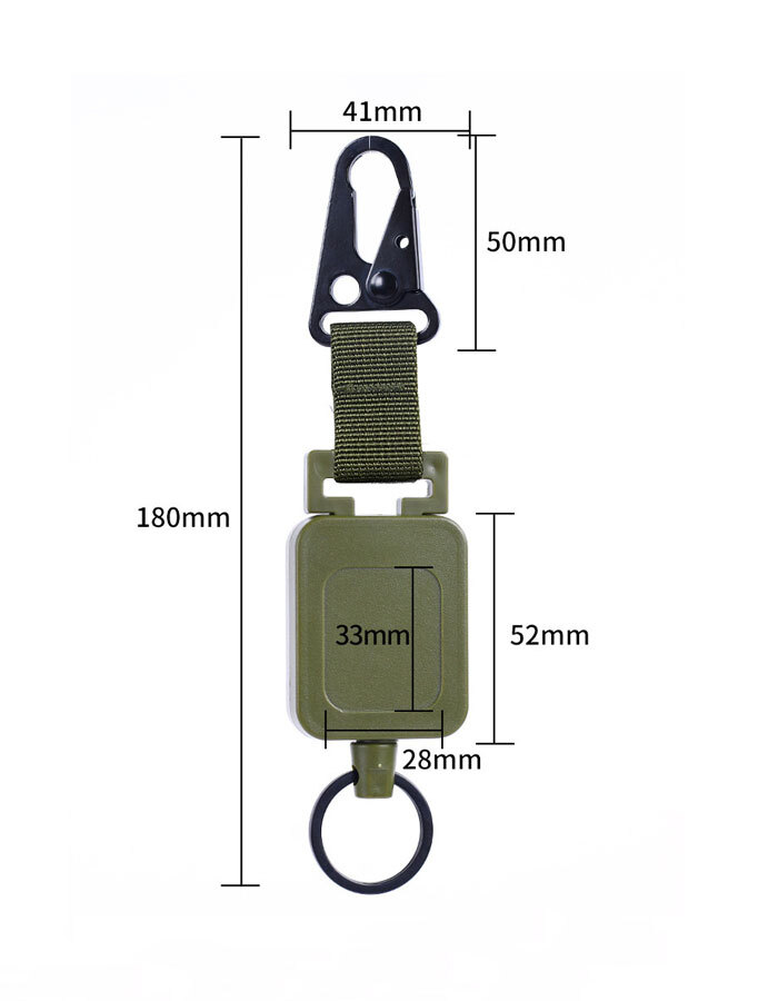 2PCS EDC Outdoor Telescopic Keychain Ring Buckle Anti-theft Backpack Carabiners