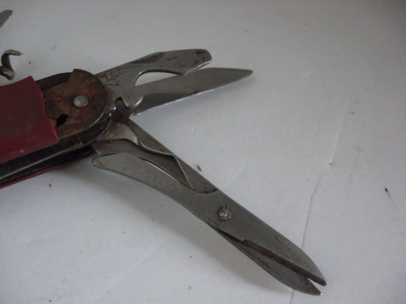 Vtg Swiss Army Style Folding Pocket Knife 10 Tools Multi Function Japan Steel