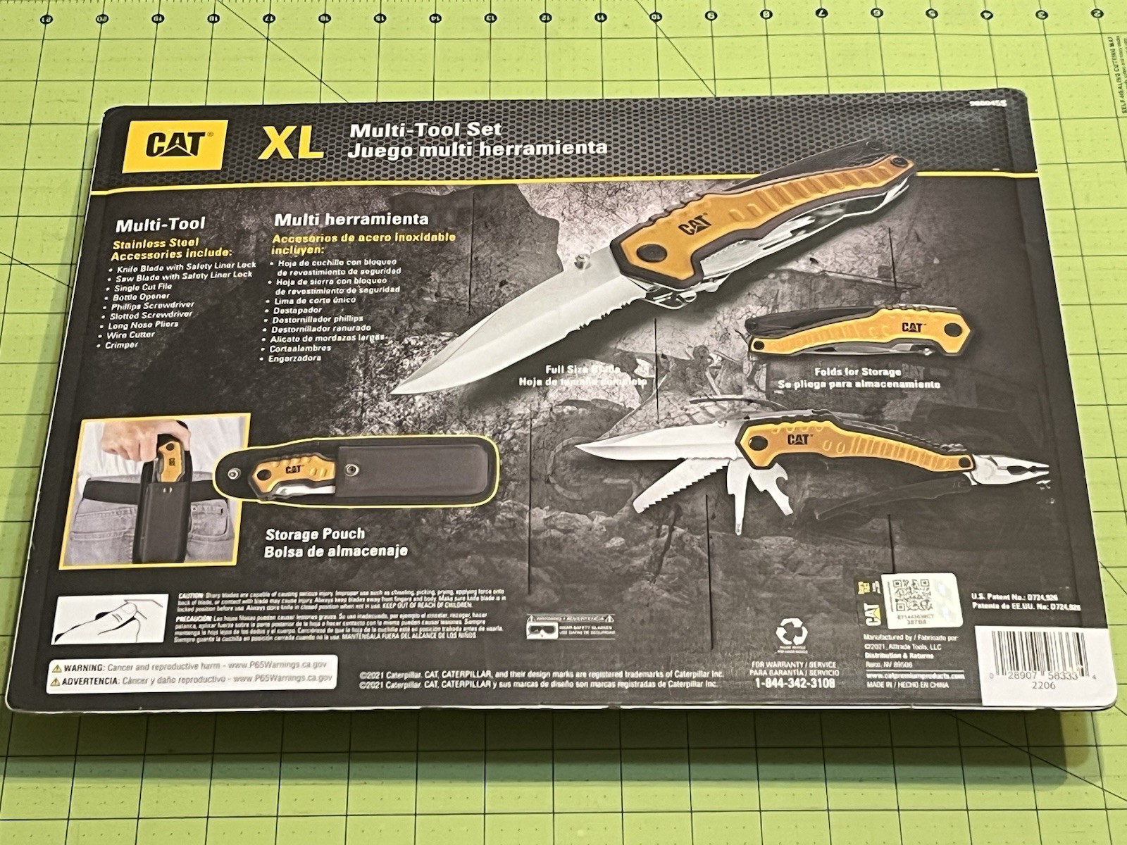 CAT XL 9-in-1 Multi-Tool Set, Stainless Steel Tools with Belt Loop Storage Pouch
