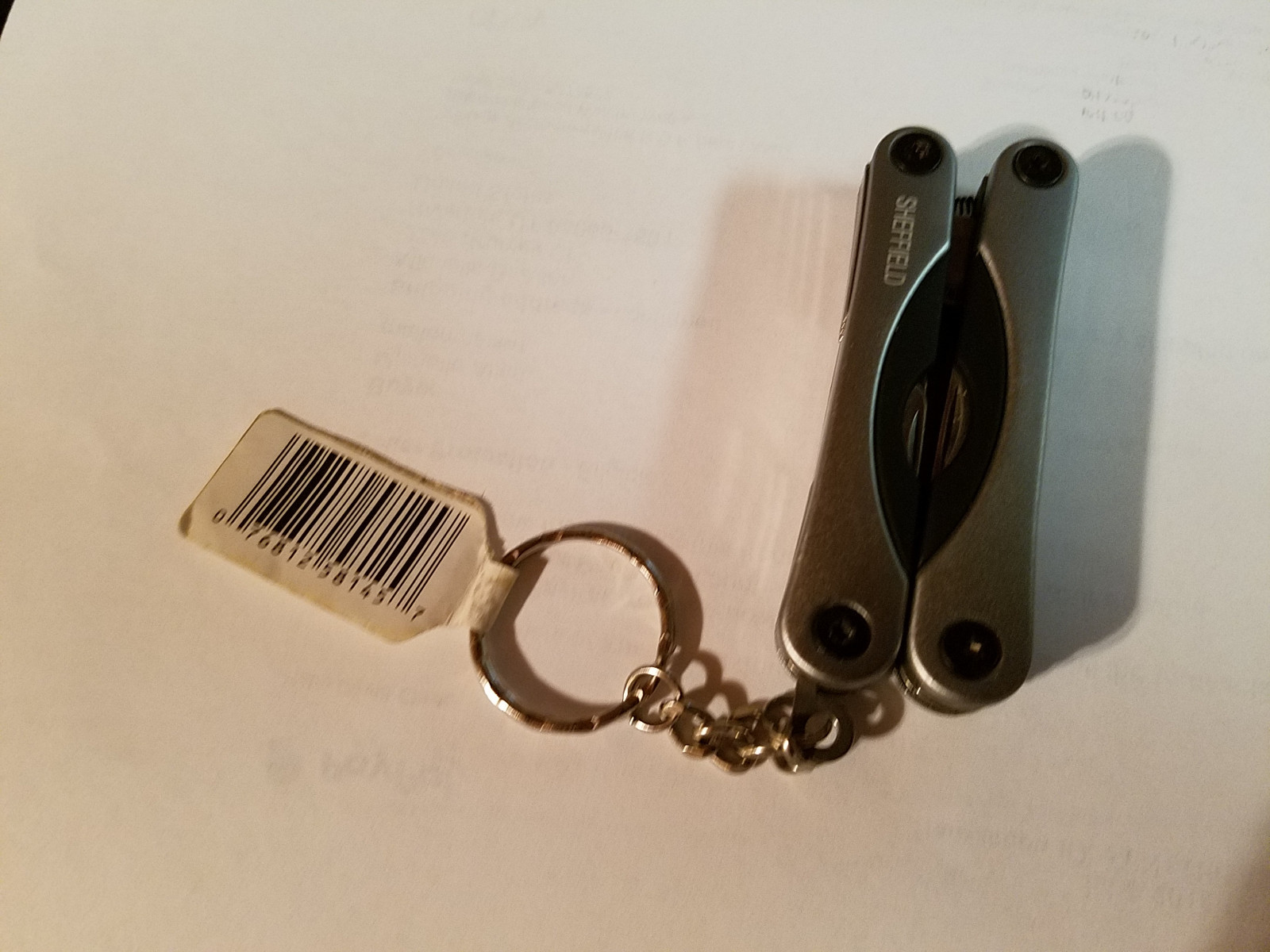 Sheffield Model # 58145 12-in-1 Keychain Multi-Tool Set (New)