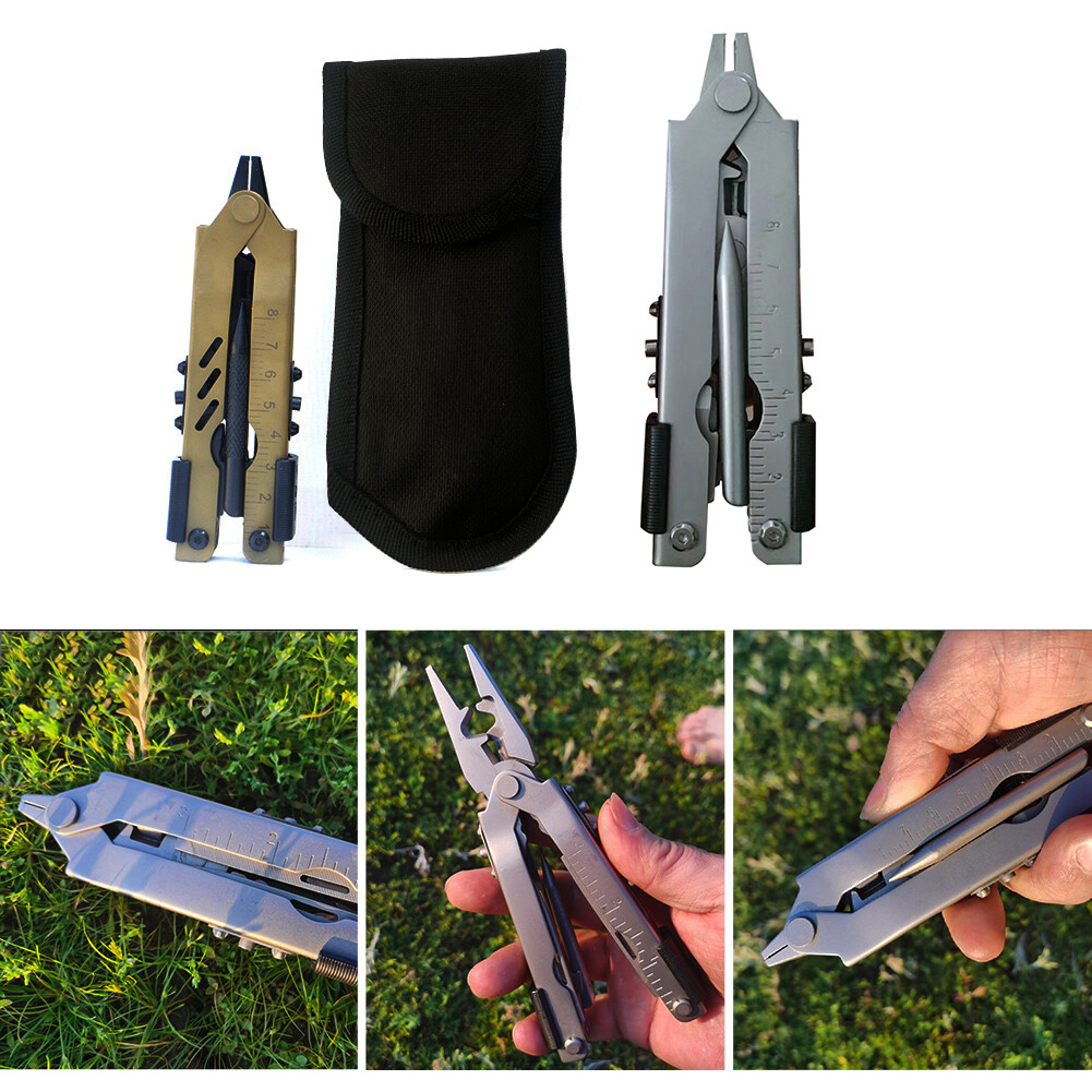 13 In1 Survival Multi Tool Plier Outdoor Portable Compact Pocket Stainless Steel