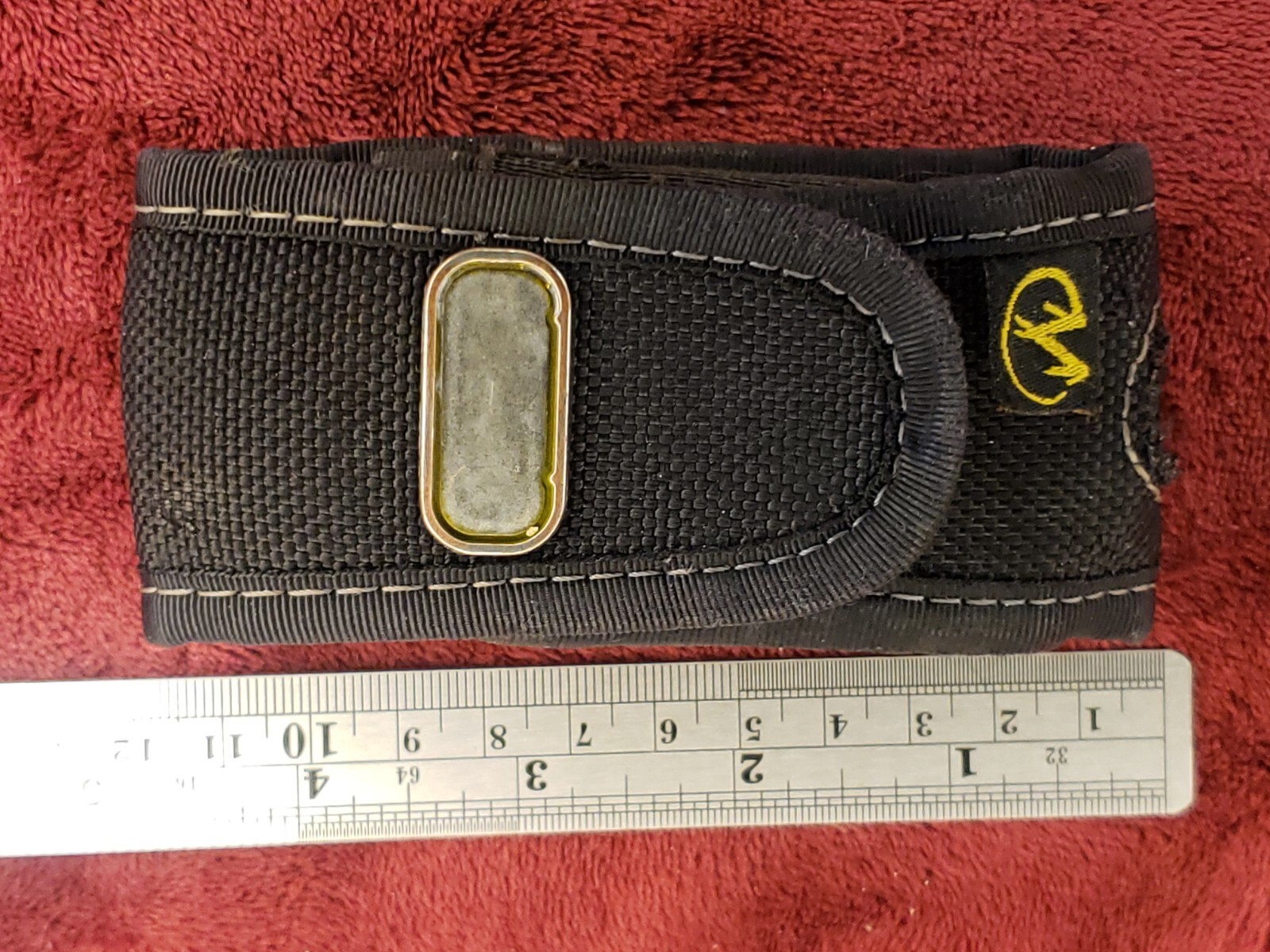 Leatherman Medium Nylon Sheath Metal plaque Wave Skeletool Wingman Side Pockets