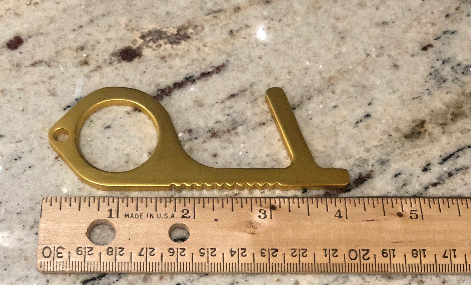 Brass Antimicrobial Set Of 2 Smart Key Door Opener Key Chain USA Germs Clean