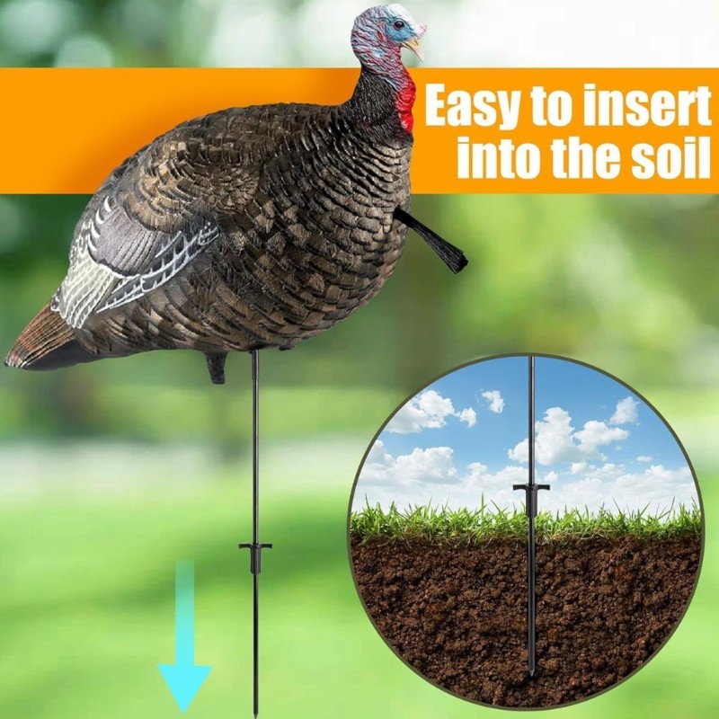 Weather Resistant Outdoor Decoy Stake Folding Design Aviation Grade Aluminum
