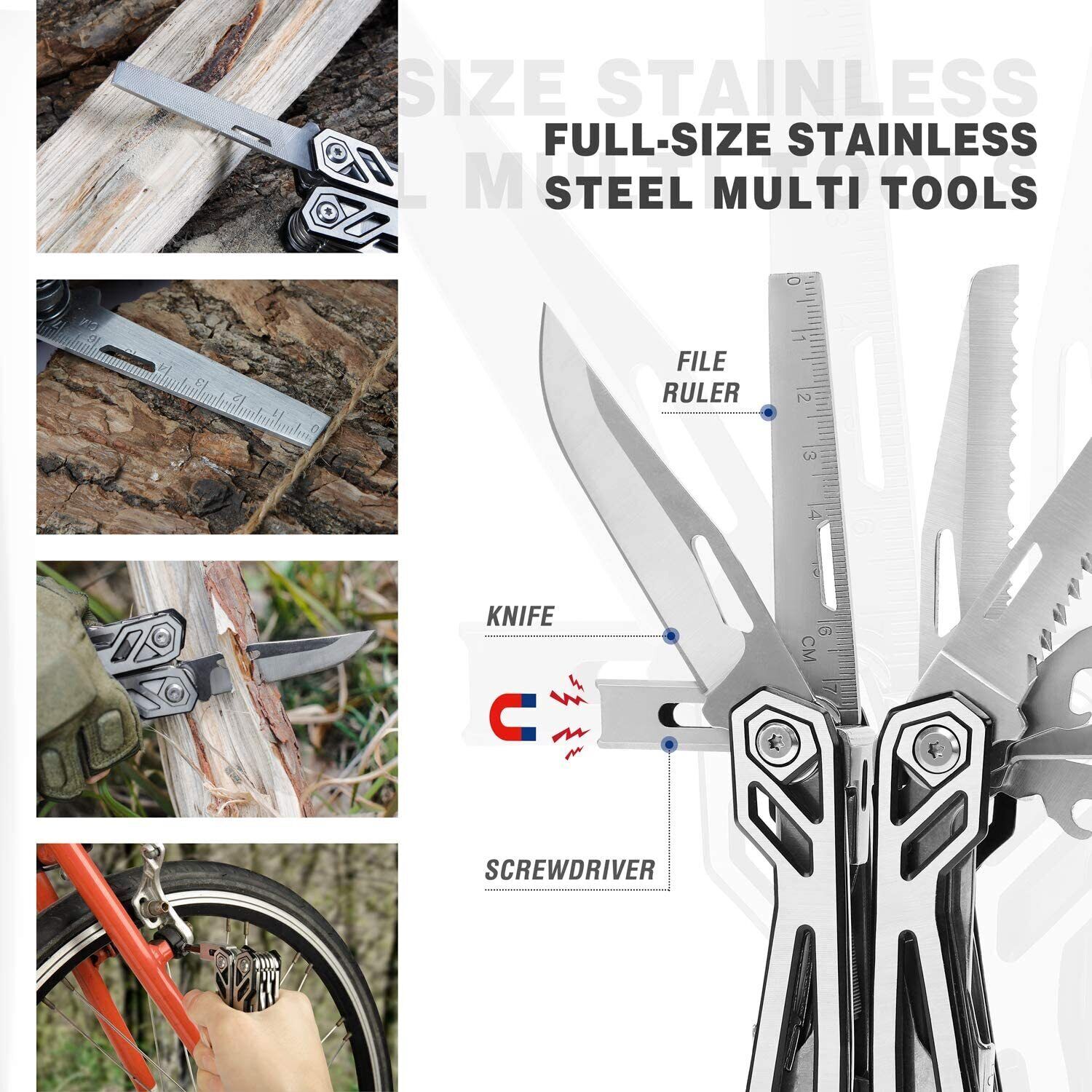 MOSSYOAK 21-in-1 Multi Tool Utility Pocket Knife Screwdriver Pliers with Sheath