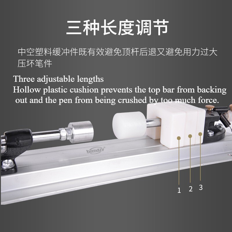 Pen Clamp Pen Press Adjustable DIY Wooden Rotating Pen Accessory Assembly Tool
