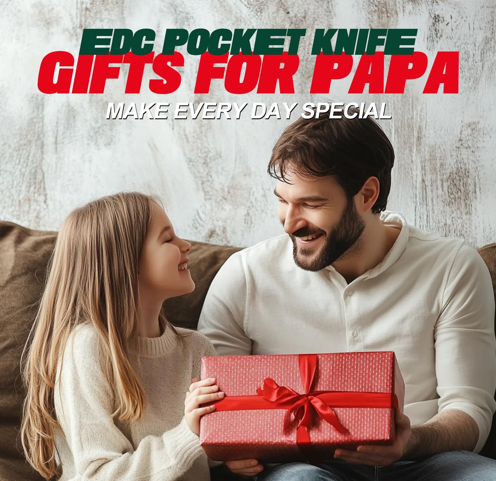 Papa Gifts for Christmas – Gifts for Papa, Keychain Multitool with 1.8inch Bl…