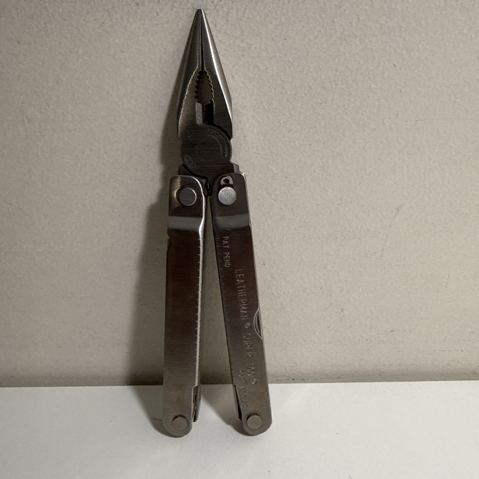 Original Leatherman Super Tool Sheath Box Portland Oregon Pat Pend Badger Meter