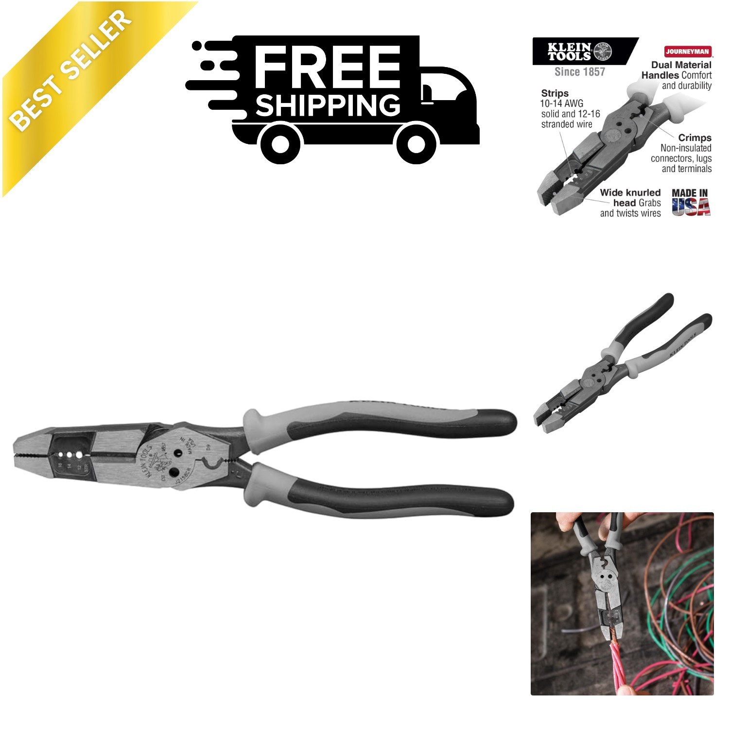 Compact 8-Inch J215-8CR Multitool – Advanced Wire Stripper and Crimping Tool