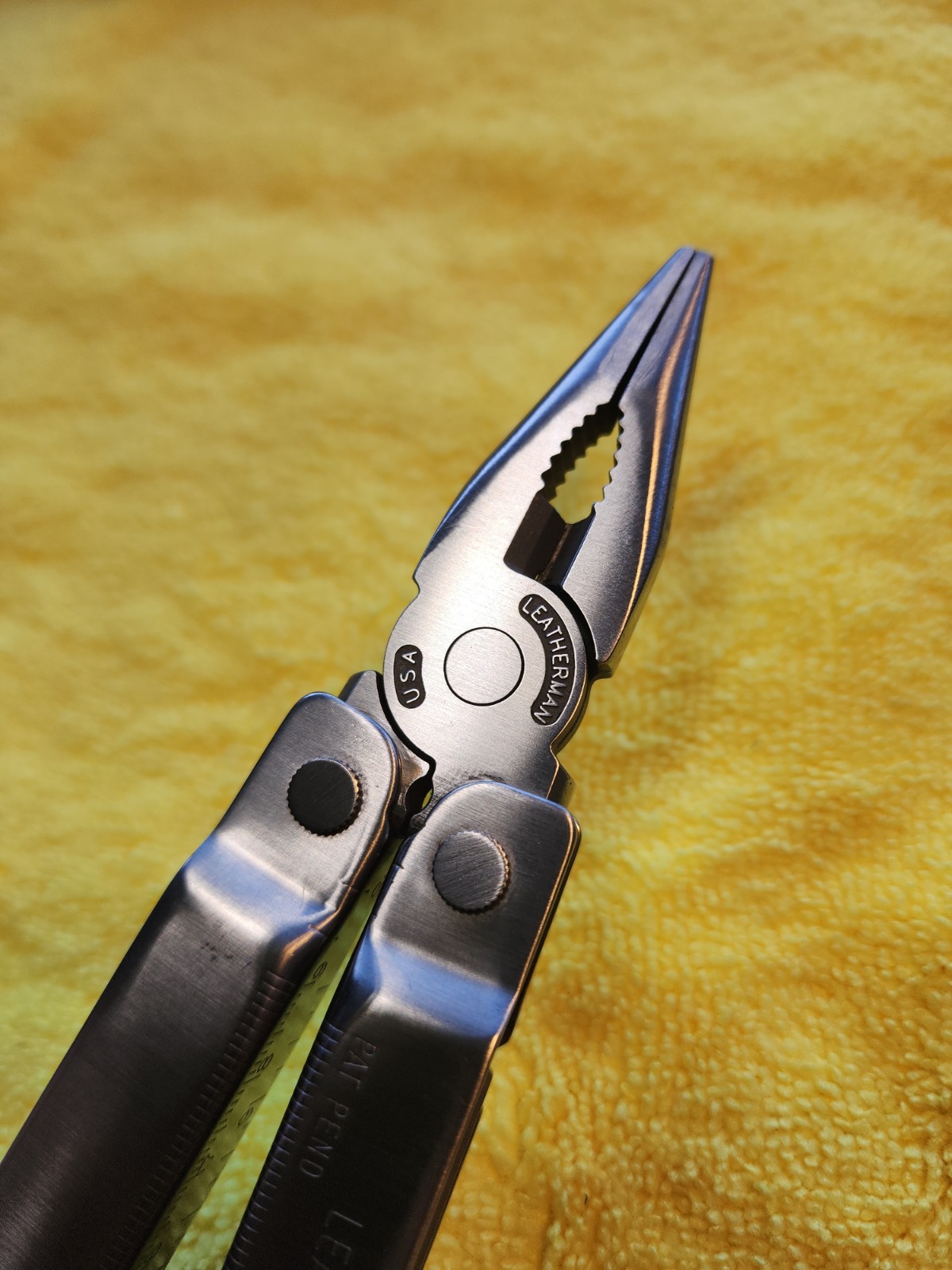 Vintage Leatherman Super Tool Pat Pending with Leather Sheath Super Nice