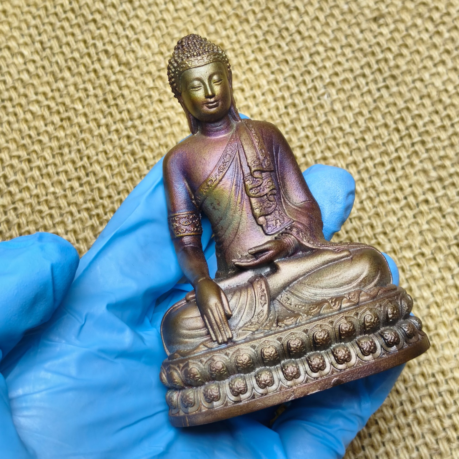 Pure copper Buddha Buddhism ornament Solid Artwork statue sculpture Collection