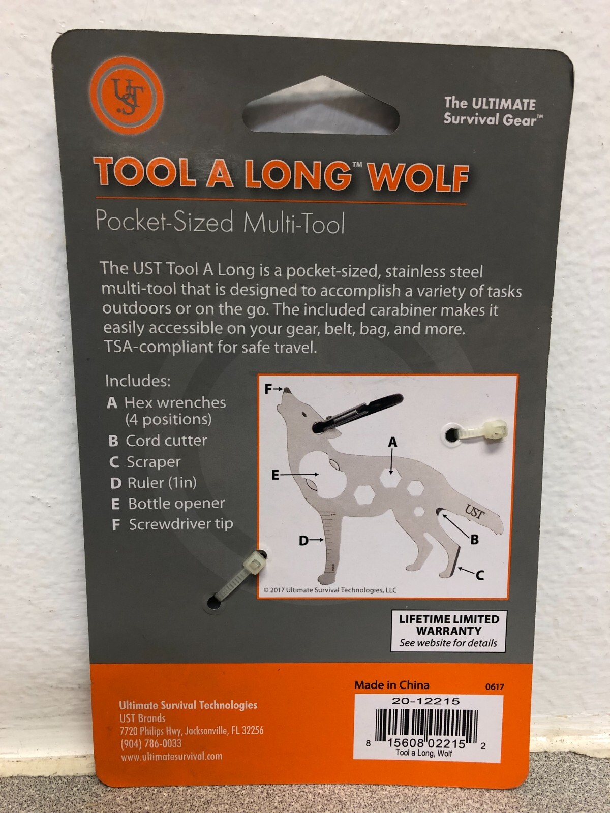 UST Brands 20-12215 Tool A Long Wolf Multi-Tool