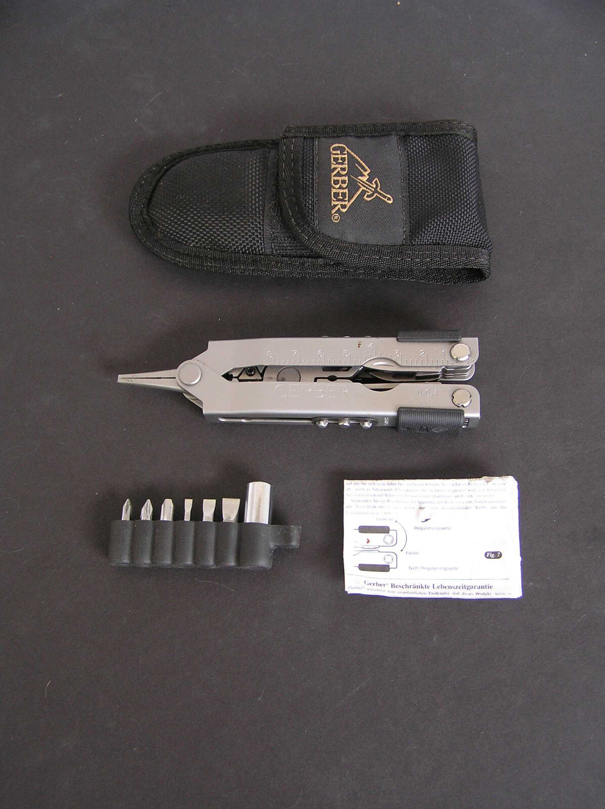 Rare Variant Gerber MP600 Fisherman Multi Plier w/ Longer Needlenose & Tool Kit