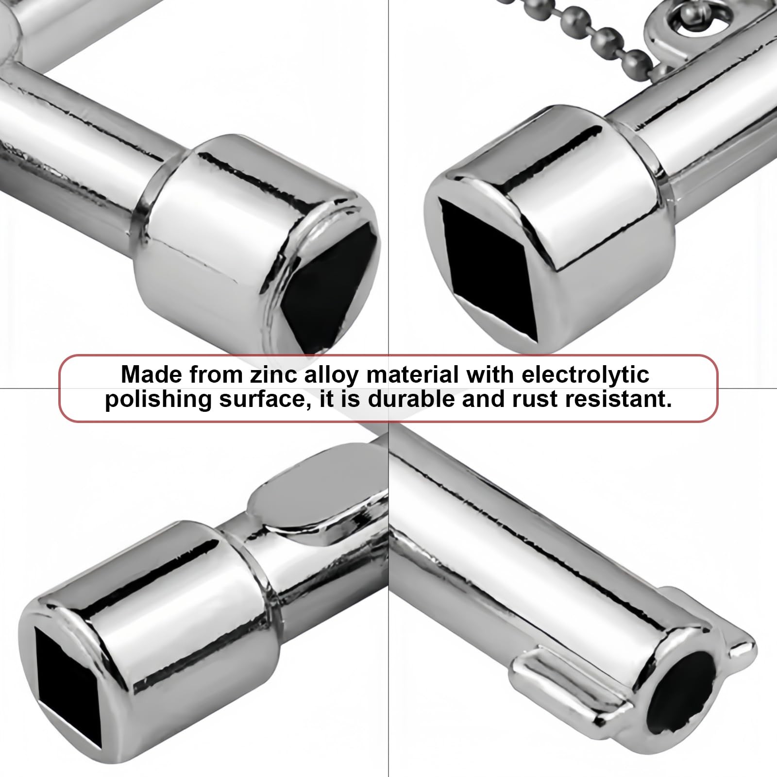 4 in 1 Universal Utilities Cross Water Key, 4 Way Multi-Functional Key with B…