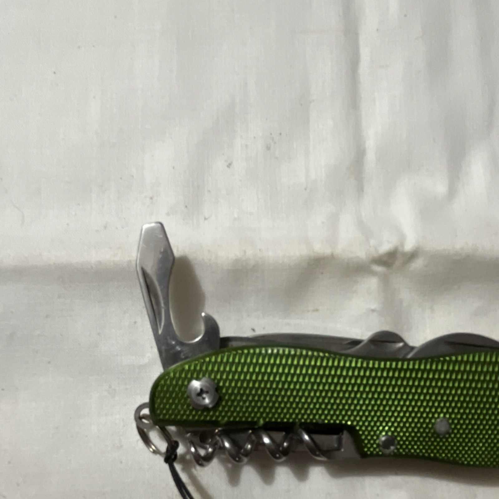 Columbia Multi-Tool Knife Stainless Steel Green Silver Scissors Corkscrew