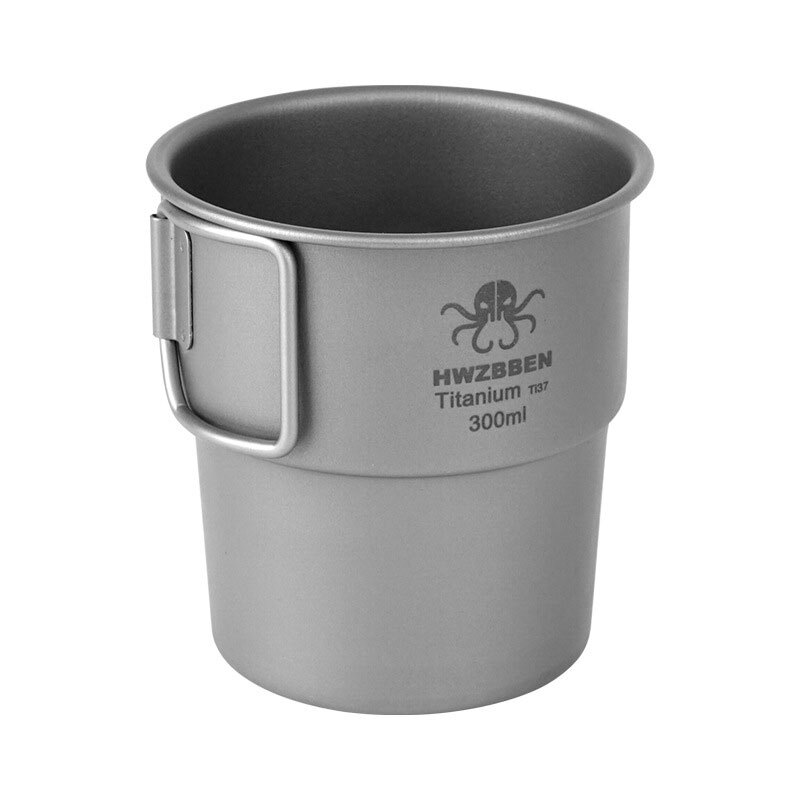 New EDC Outdoor Camping Pure Titanium Coffee Water Cup Portable Folding Mug Cup