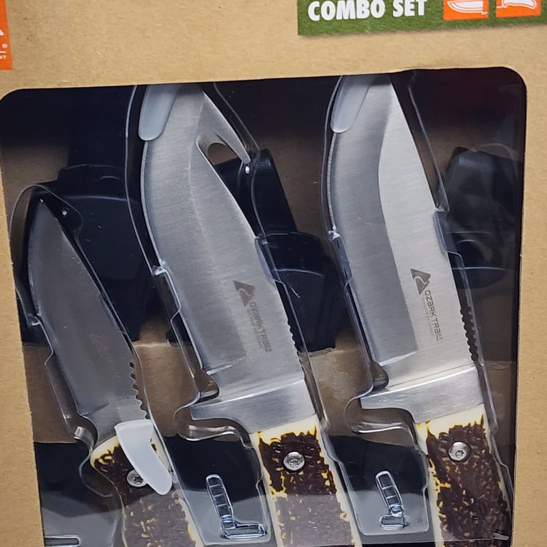 Ozark Trail 6 Piece Knife Combo Set With Sheaths Stainless Steel Outdoor Trail