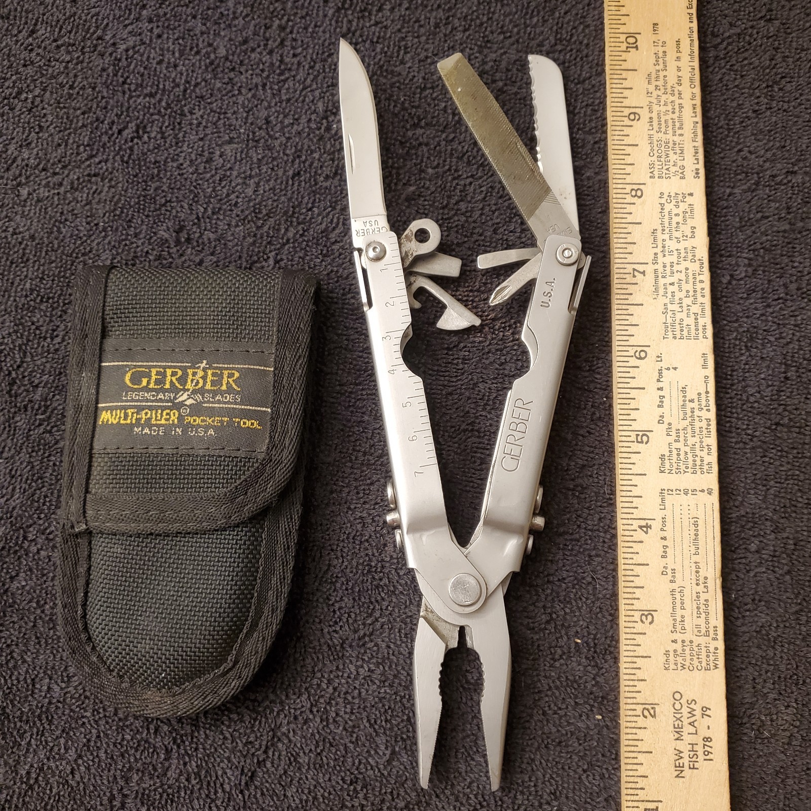 Vintage Gerber Stainless Steel Bluntnose MP400 Multi-Tool Pliers! With Sheath!